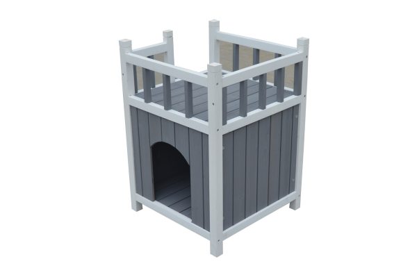 Cat Shelter Condo with Escape Door Rabbit Kitty House Cave