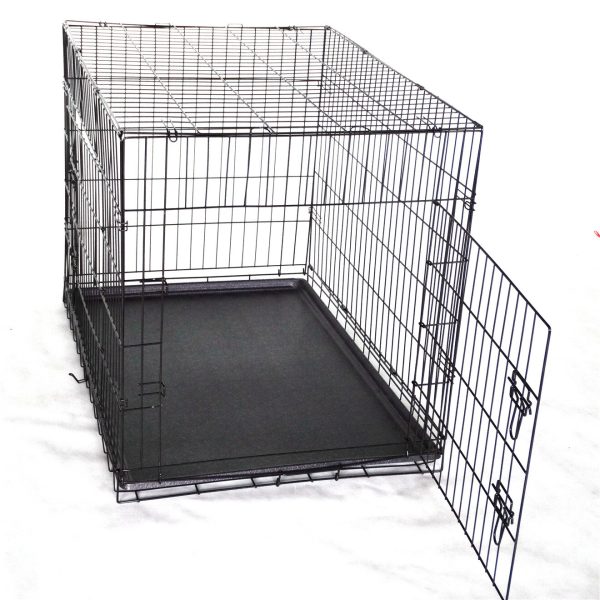 36′ Portable Foldable Dog Cat Rabbit Collapsible Crate Pet Cage with Cover Blue