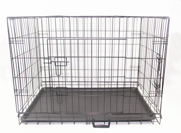 36′ Portable Foldable Dog Cat Rabbit Collapsible Crate Pet Cage with Cover Blue