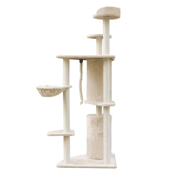 170cm XL Multi Level Cat Scratching Post Tree Post Furniture House Tower – Beige