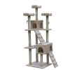 180 cm Cat Kitten Scratching Post Tree W ladder – Beige