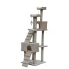 180 cm Cat Kitten Scratching Post Tree W ladder – Beige