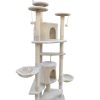 200 cm Cat Scratching Post Tree Scratcher Corner Tower Furniture – Beige