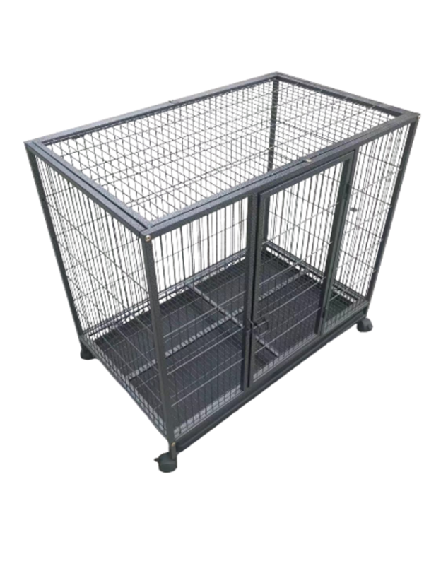 Pet Dog Cat Cage Metal Crate Kennel Portable Puppy Cat Rabbit House – 93x57x85 cm