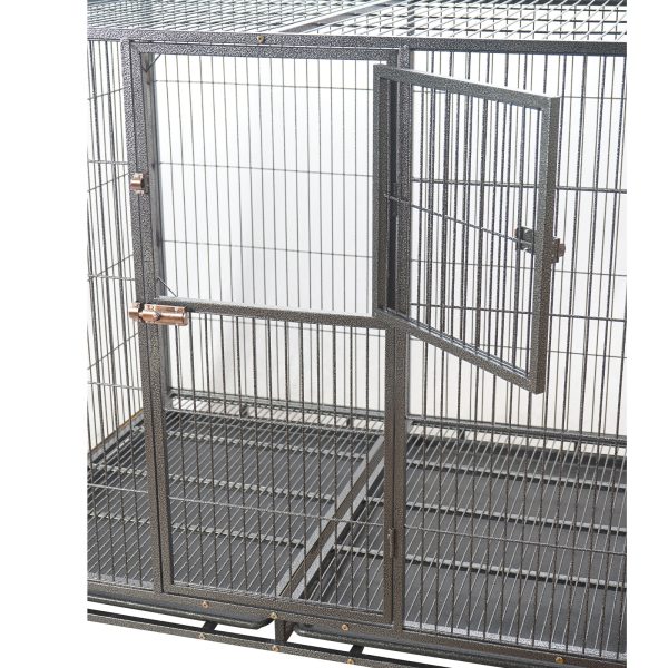 XXL Pet Dog Cat Cage Metal Crate Kennel Portable Puppy Cat Rabbit House