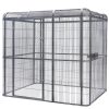 XXXXL Walk-in Bird Cat Dog Cage Pet Parrot Aviary  Perch 219x158x203cm With Green Cover