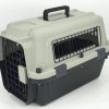 Medium Portable Pet Dog Cat Carrier Travel Bag Cage House Safety Lockable Kennel Grey