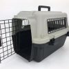 Medium Portable Pet Dog Cat Carrier Travel Bag Cage House Safety Lockable Kennel Grey