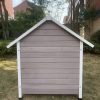 XL Timber Pet Dog Kennel House Puppy Wooden Timber Cabin With Door Grey