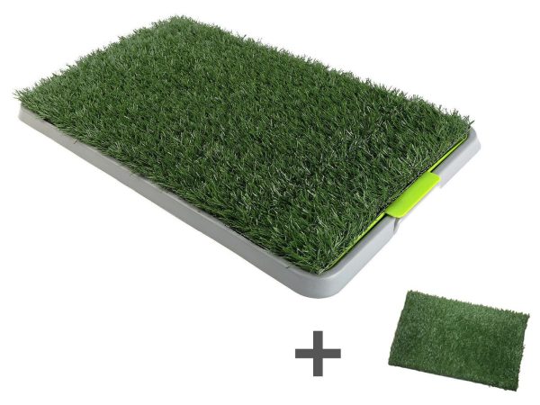 Indoor Dog Puppy Toilet Grass Potty Training Mat Loo Pad pad – With 2 Grass Mat