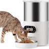 Electric Automatic Pet Dog Cat Rabbit Feeder Stainless Steel 3L Dispenser