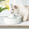 Ceramic Electric Pet Water Fountain Dog Cat Water Feeder Bowl Dispenser