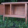 Single Wooden Pet Rabbit Hutch Guinea Pig Cage with Slide out Tray