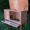 Single Wooden Pet Rabbit Hutch Guinea Pig Cage with Slide out Tray