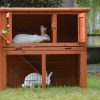 Double Storey Rabbit Hutch Guinea Pig Cage , Ferret cage W Pull Out Tray