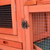 Rabbit Hutch Metal Run Wooden Cage Guinea Pig Cage House