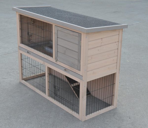 Double Storey Rabbit Hutch Guinea Pig Cage , Ferret cage W Pull Out Tray