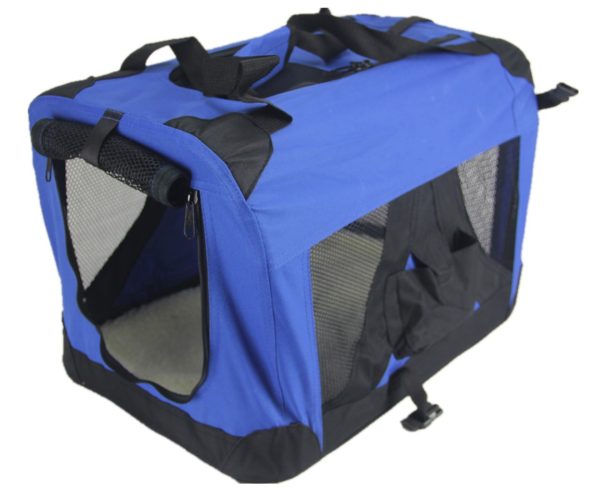 XXL Portable Foldable Pet Dog Cat Puppy Soft Crate-Blue