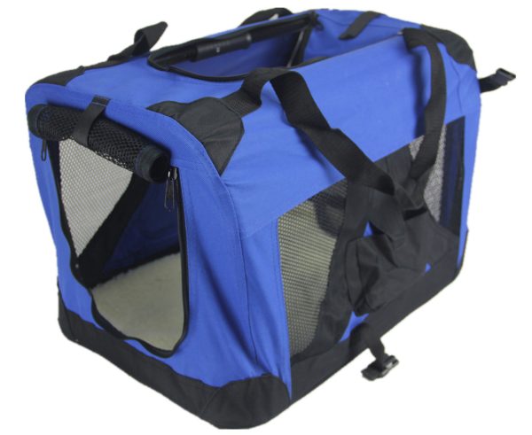 XXL Portable Foldable Pet Dog Cat Puppy Soft Crate-Blue