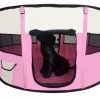 Large Round Portable Soft Playpen Dog Cat Rabbit Puppy Playpen-Pink