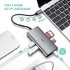 UGREEN Type C 8 in 1 Multifultion adaptor VGA/RJ45/USB3.0 x 3/SD/TF/TypeC PD Protocal (50539)