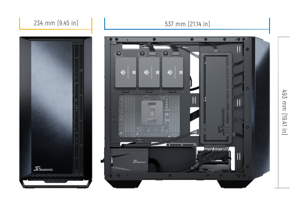 Seasonic Syncro Q704 Aluminum Case with Syncro DGC-650 650W 80 Plus Gold PSU & Connect Module RED DOT AWARD WINNER 2021