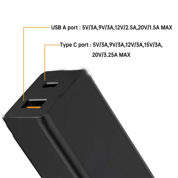 PD65AC GaN 65W USB-C PD Quick Charger