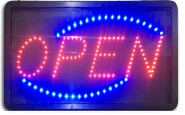 CHOSEN BRANDED ” OPEN” LED SIGN BOARD 56X33CM