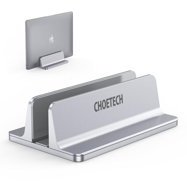 Clearfield H038 Desktop Aluminum Stand With Adjustable Dock Size, Laptop Holder For All MacBook & tablet – Silver