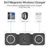 CHOETECH T588-F-BK 3-in-1 Foldable Fast Wireless Charger for Phone/Watch/Earphone