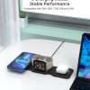 CHOETECH T588-F-BK 3-in-1 Foldable Fast Wireless Charger for Phone/Watch/Earphone