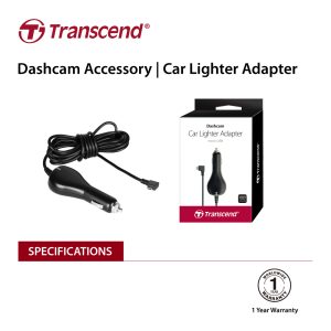 TRANSCEND TS-DPL2  Car Lighter Adapter for DrivePro, Micro-B (For DP230 / DP130 / DP110)