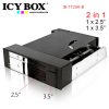 ICY BOX Trayless module for 1x 2.5″ and 1x 3.5″ SATA HDDs in 1x 5.25″ bay (IB-172SK-B)