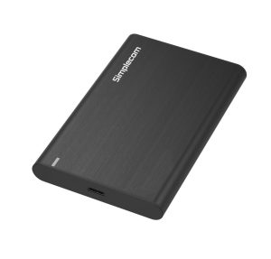 Simplecom SE221 Aluminium 2.5” SATA HDD/SSD to USB 3.1 Enclosure – Black