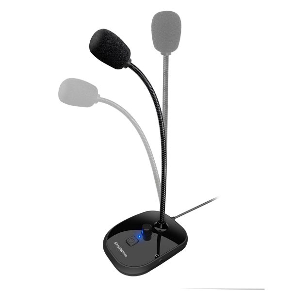 Simplecom UM360 Plug and Play USB Desktop Microphone with Headphone Jack