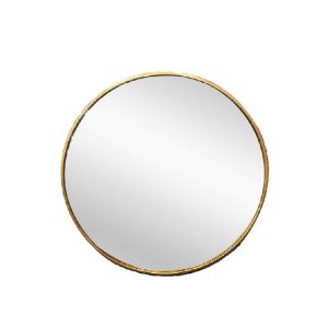 Metal Round Mirror – 80 cm, Gold