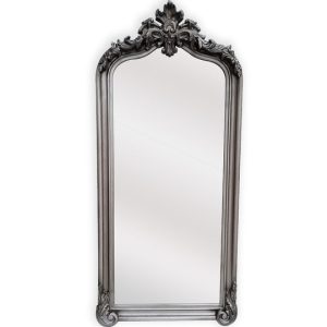 LUX Arch French Provincial Ornate Mirror - Antique Silver