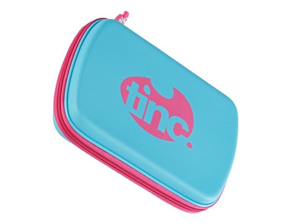 Tinc Two-Colour Hard Top Pencil Case : Zip – Blue and Pink