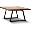 Orangevale Coffee Table 130cm Live Edge Solid Mango Wood Unique Furniture – Natural