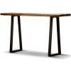 Orangevale Console Table 140cm Live Edge Solid Mango Wood Unique Furniture -Natural