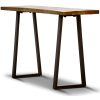 Orangevale Console Table 140cm Live Edge Solid Mango Wood Unique Furniture -Natural