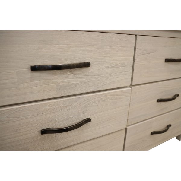 Dresser 6 Chest of Drawers Solid Wood Tallboy Storage Cabinet – White