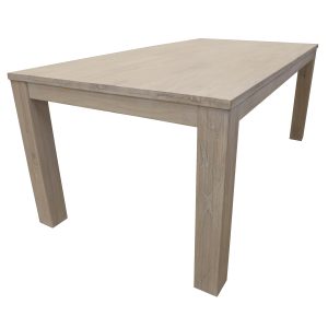 Dining Table Solid Mt Ash Wood Home Dinner Furniture – White – 225x100x76 cm