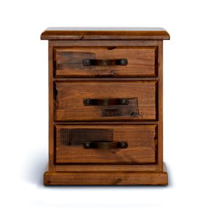 Waukee Bedside Tables 3 Drawers Storage Cabinet Shelf Side End Table – Dark Brown