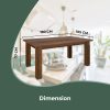 7pc Dining Set 180cm Table 6 Chair Solid Pine Wood Timber – Dark Brown