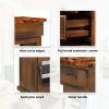 Kitchen Work Bench Storage Trolley Solid Pine Wood Portable Cart Wheels