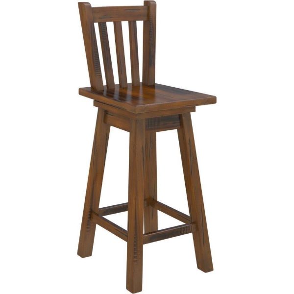 Bar Stools Kitchen Stool Kitchen Counter Seat Solid Pine Wood – Dark Brown