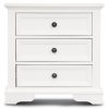 Hucclecote Bedside Table 3 Drawers Storage Cabinet Nightstand End Tables – White – 2