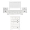 Alameda Bed Frame Bedroom Suite Bedside Dresser Mirror Package – White