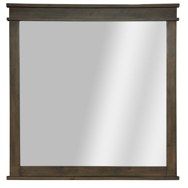 Dresser Mirror Vanity Dressing Table Solid Pine  Wood Frame – Rustic Grey